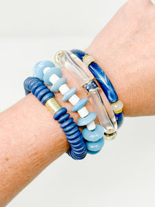 Skinny Bracelet | Navy Swirl