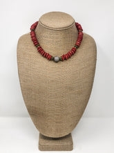 Jasmine African Glass Necklace | Red