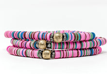 Multi Pink Vinyl bracelets