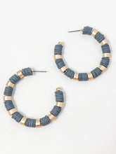 Clay Bead Hoops | Charcoal