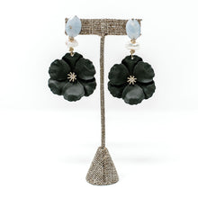 Bloem Floral Earrings | Black