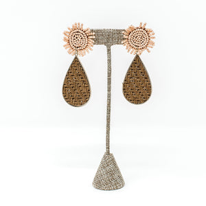 Stephie Beaded Earrings | Blush + Brown