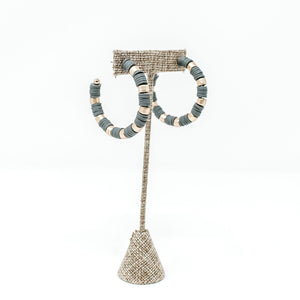 Clay Bead Hoops | Charcoal