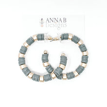 Clay Bead Hoops | Charcoal