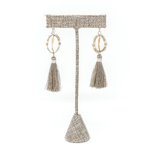 Ridley Cowrie Tassel Earrings