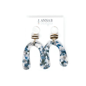 Loli Crescent Earrings | Navy