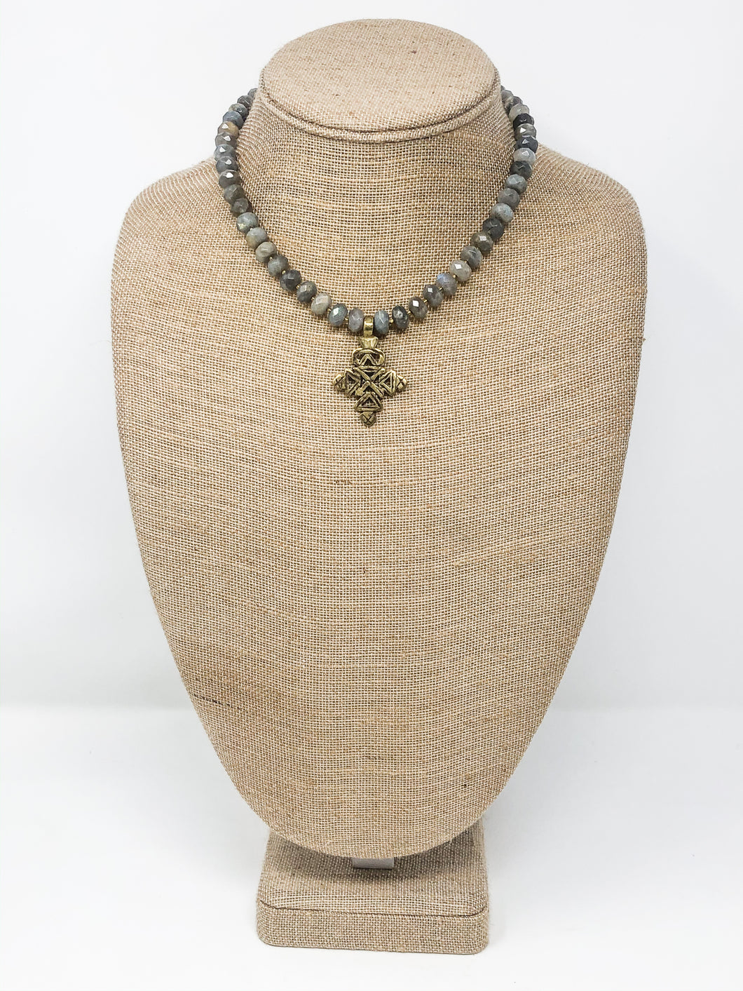 Meredith Brass Pendant Necklace