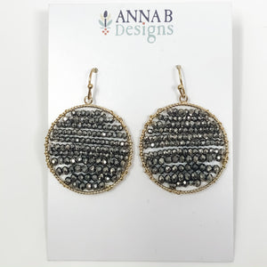 Suri Crystal Earrings | Metallic Silver