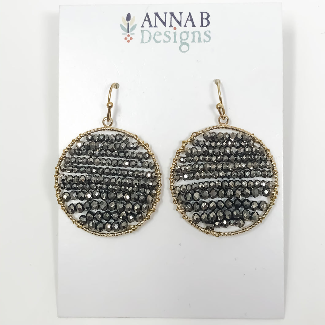 Suri Crystal Earrings | Metallic Silver