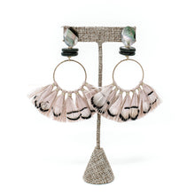 Angelina Feather Earrings | Blush