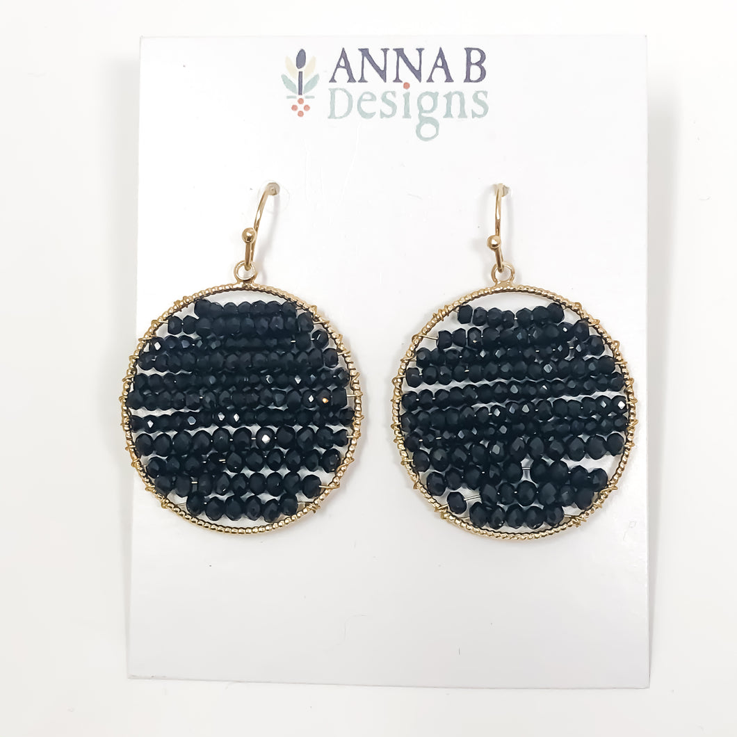 Suri Crystal Earrings | Black