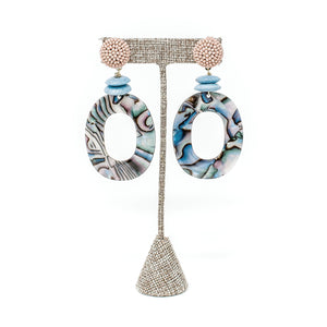 Sadie Acrylic Earrings | Blue & Blush