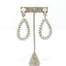 Claudia Woven Earrings- Aqua