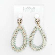 Claudia Woven Earrings- Aqua