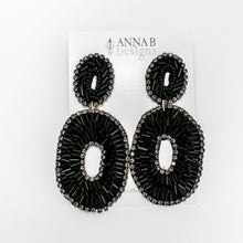 Grace Black Beaded Earrings