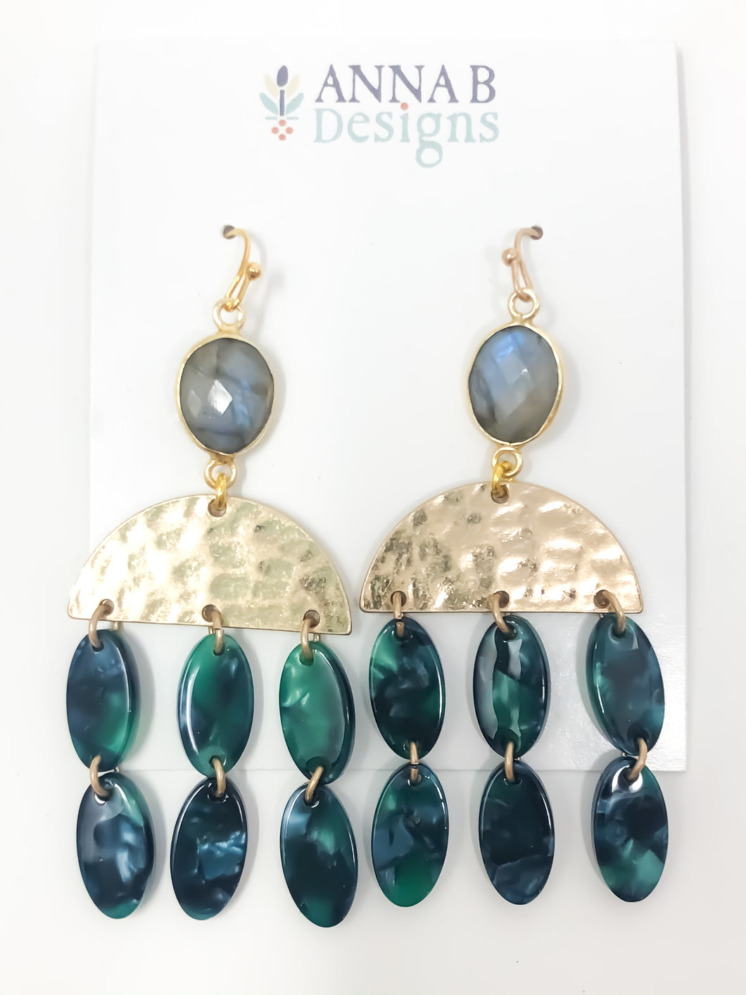 Ariya Brass and Acrylic Earrings
