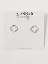 Pavé Clover Studs | Silver