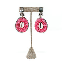 Ingrid Pink Beaded Earrings