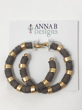 Clay Bead Hoops | Taupe