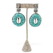 Ingrid Aqua Beaded Earrings