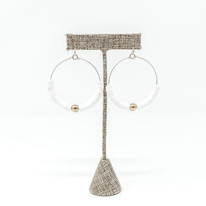 Evie Clay French Hooks | White