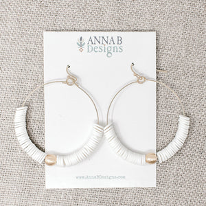 Evie Clay French Hooks | White