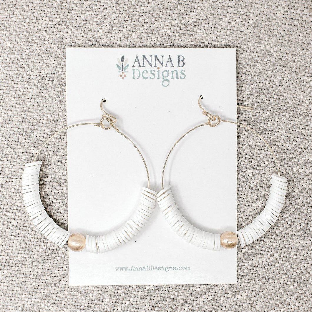 Evie Clay French Hooks | White