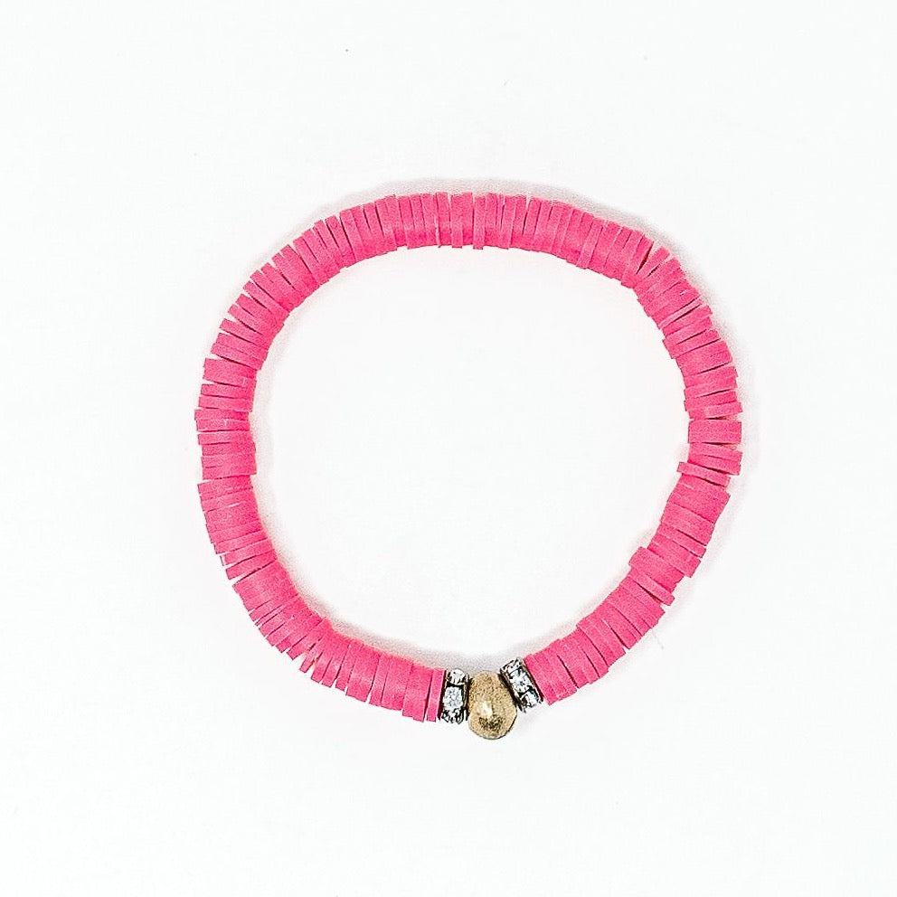 Clay bracelets | Magenta