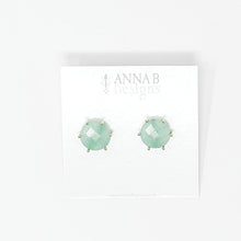 Clara Stud Earrings-Aqua