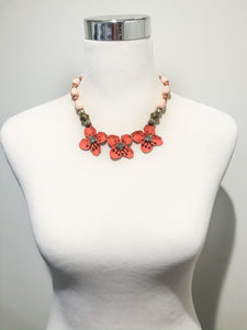 Jade Pink Floral Necklace