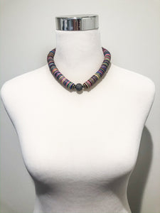 Alia Vinyl and Pave Bead Necklace