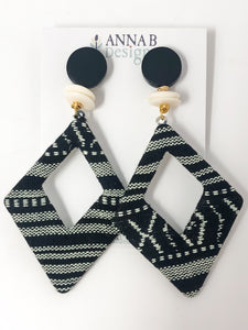 Emily Boho Earrings | Black and White