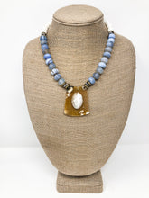 Noemi Buffalo Horn & Agate Necklace | Light Blue