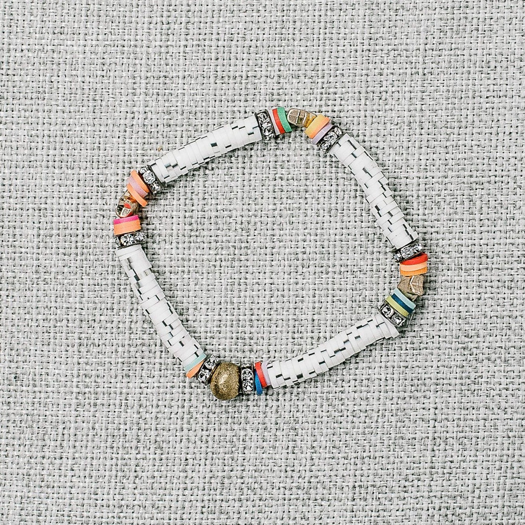 Star Clay Bracelets | Black + White