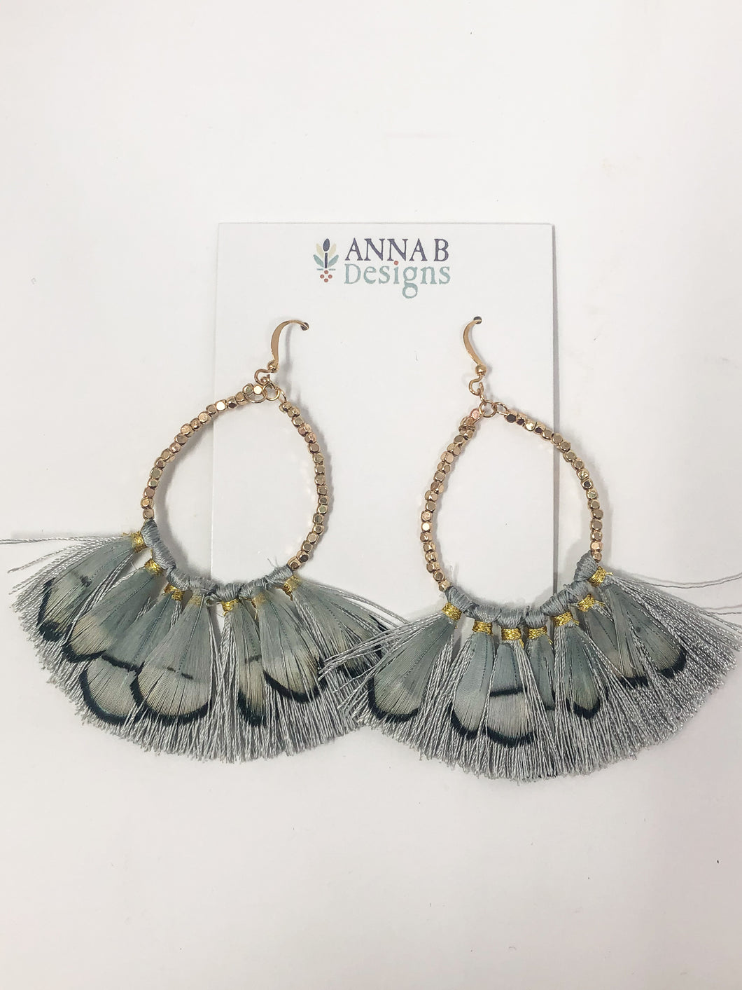 Simmons Feather Earrings | Light Blue