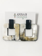 Alina Horn Earrings |  Black & White 2