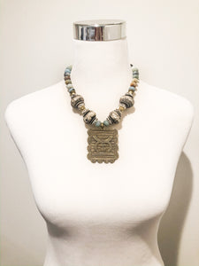 Amazonite & Bone Necklace