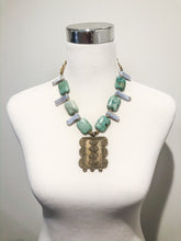 Alora Amazonite and Brass Necklace