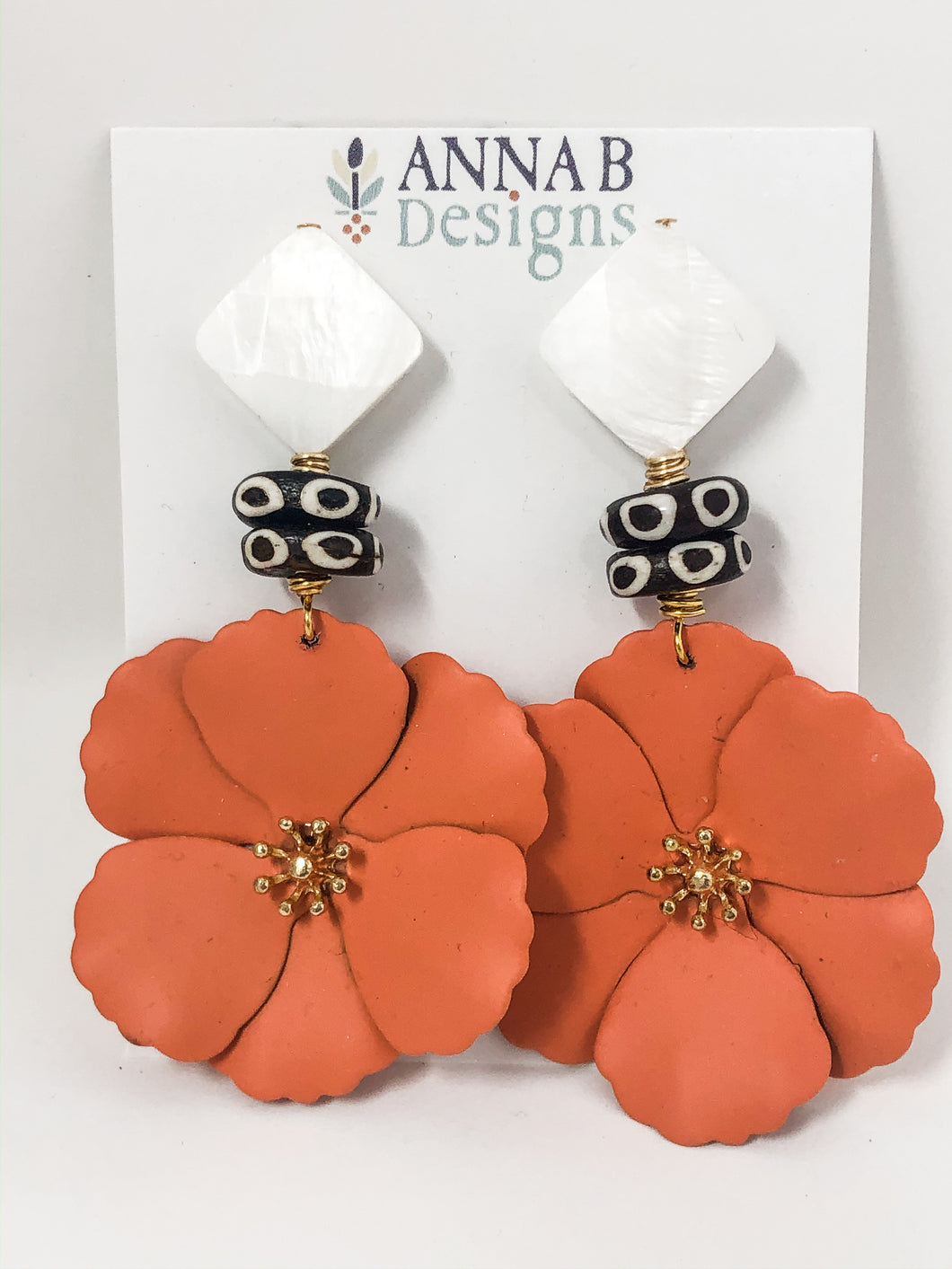 Bloem Floral Earrings | Tangerine