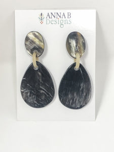 Abby Horn Earrings | slate