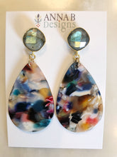Sara Resin Earrings | Multi Labradorite