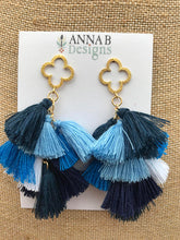 Quatrefoil Earrings- Blue
