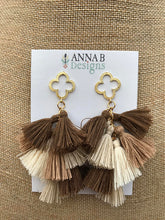 Quatrefoil Earrings- Brown