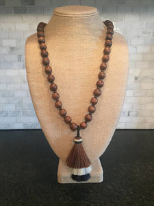 Triple Horsehair Tassel Necklace