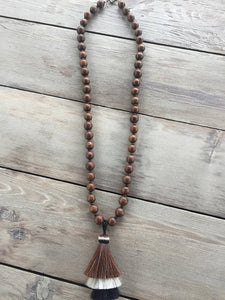 Triple Horsehair Tassel Necklace