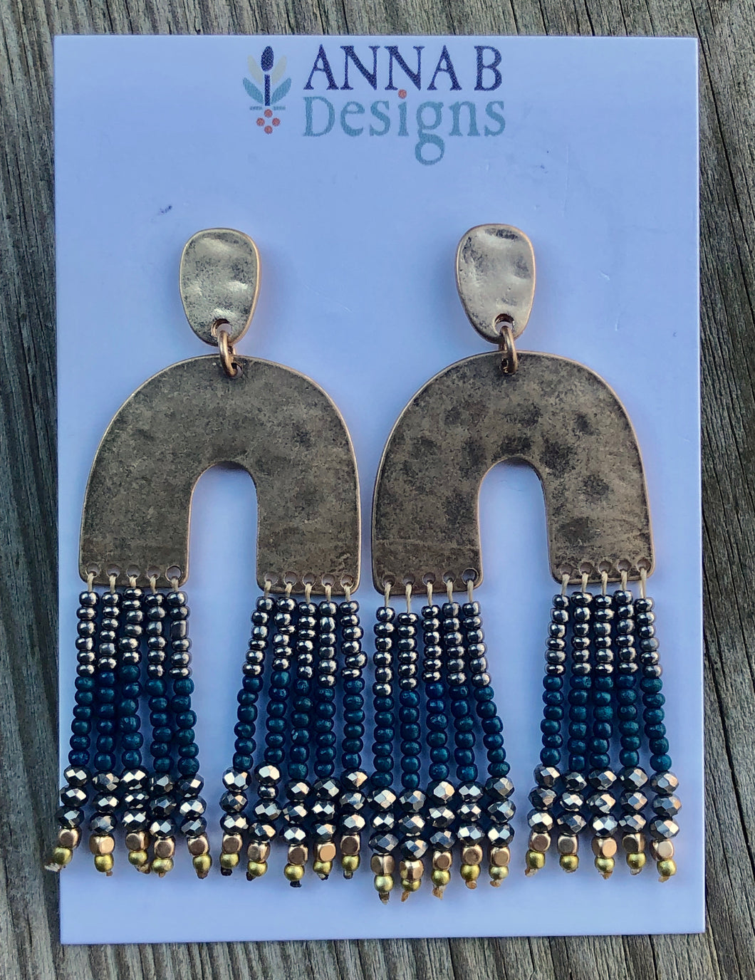 Naomi Beaded Earrings | Forest