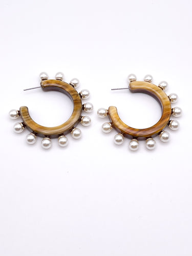 Pearl Acrylic Hoops