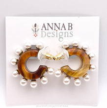 Mini Pearl Acrylic Hoops
