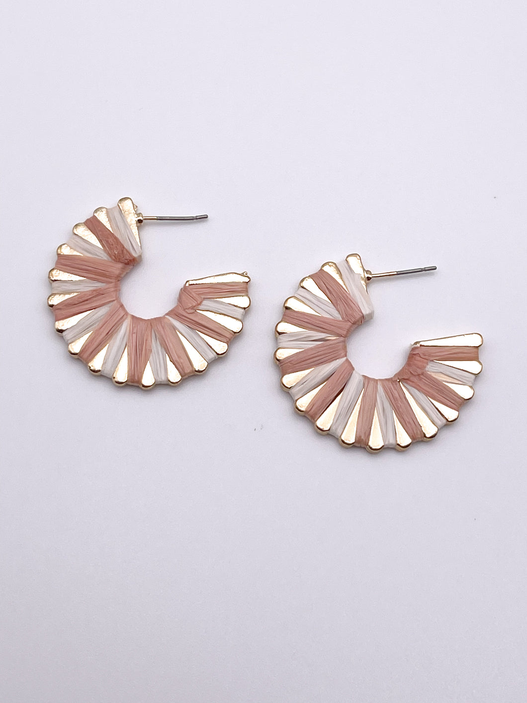 Wrapped Gold Hoops | Blush