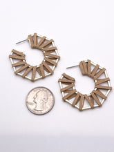Suede Wrapped Gold Hoops | Tan